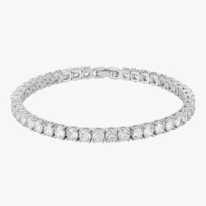 White Gold Plated CZ Tennis Bracelet